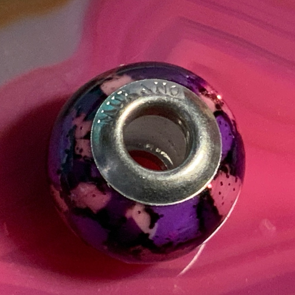 Murano Glass Sterling Silver Bead